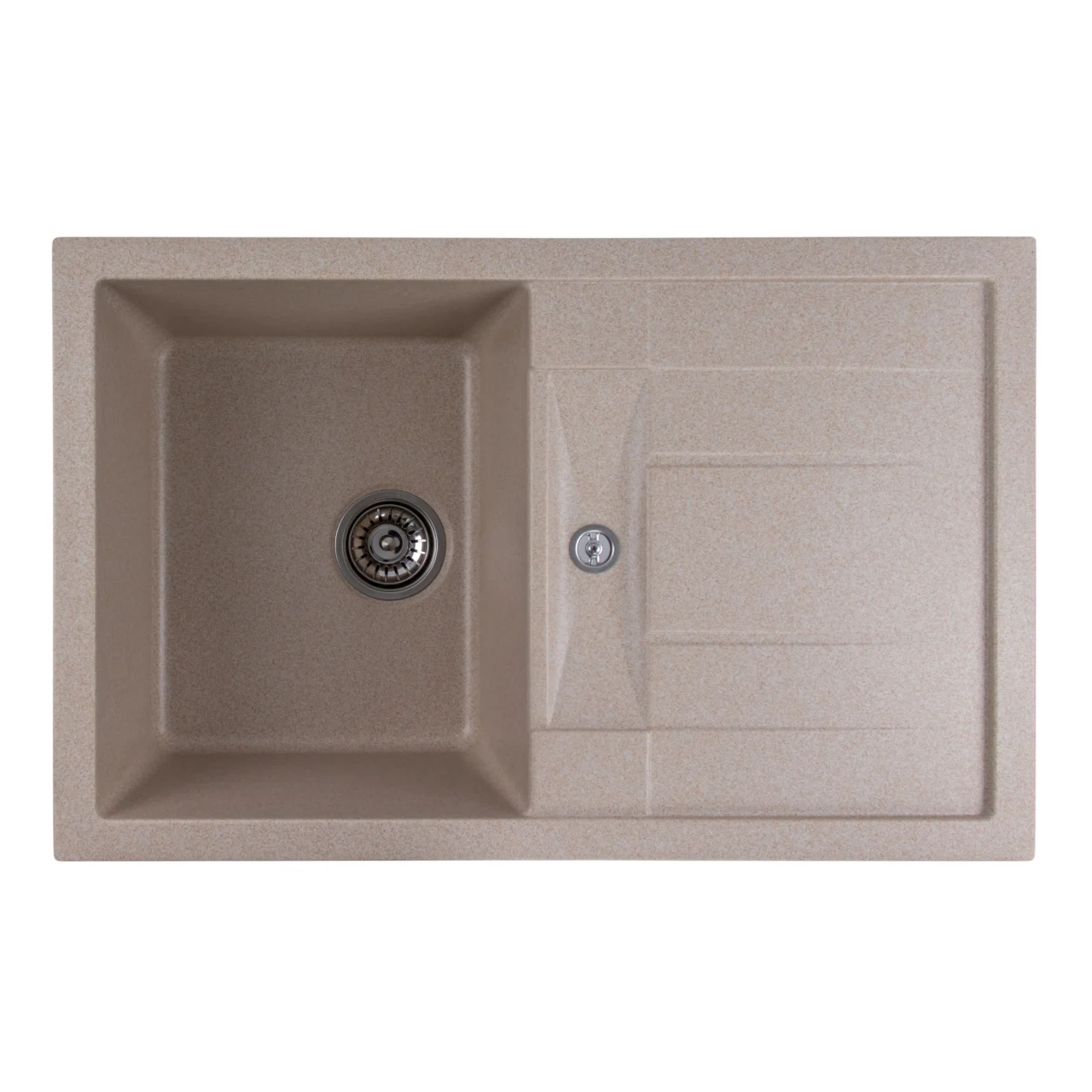 Sanitare - Chiuveta Elefant Premium Troya 7850 Safari bej 776x496 mm – cuva mare, compozit granit