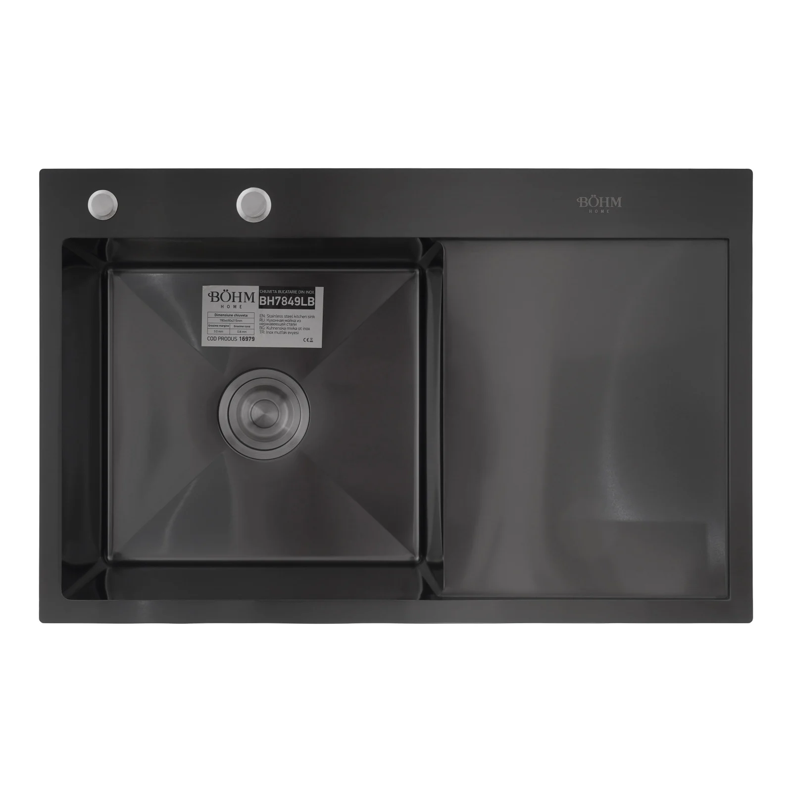Chiuveta inox SUS304 Nano Black BÖHM BH7849LB 780x490 [1]