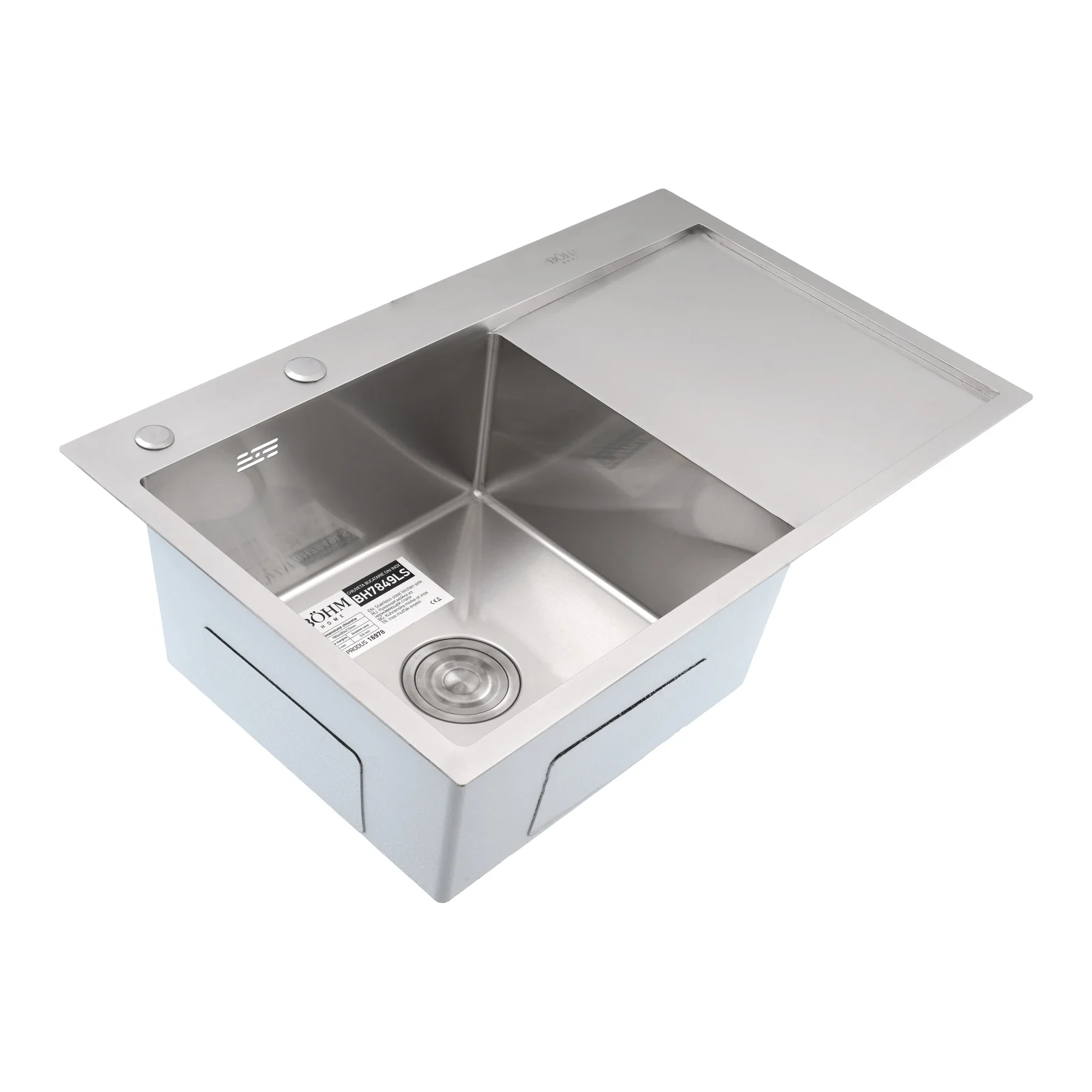 Chiuvete Bucatarie - Chiuveta inox SUS304 Satin BÖHM BH7849LS 780x490