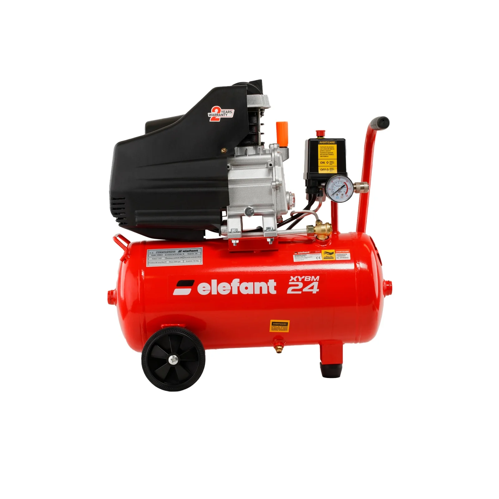 Compresor Aer ELEFANT XYBM24 24L – 1.5 CP, 8 Bar, Compact [2]