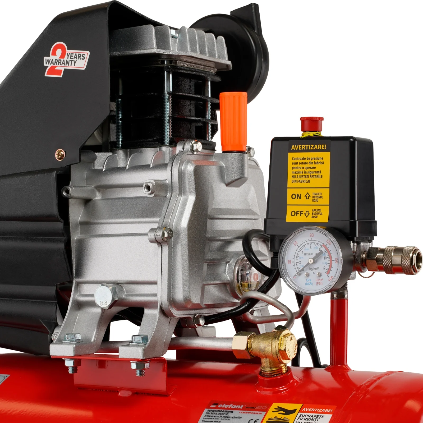 Compresor Aer ELEFANT XYBM50 50L – 2CP, 8 Bar, Profesional [4]