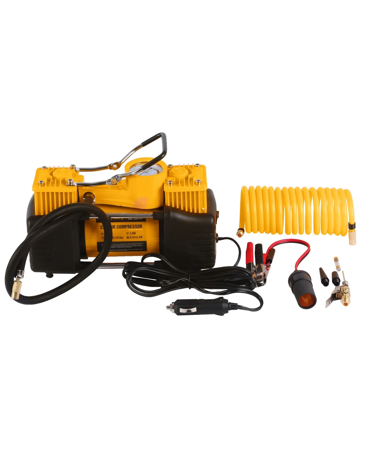 Casa si Camping - Compresor Auto Bicilindric ROTOR RK-3010, 12V, 330W, 150 PSI, 70 L/min, Bobinaj Cupru
