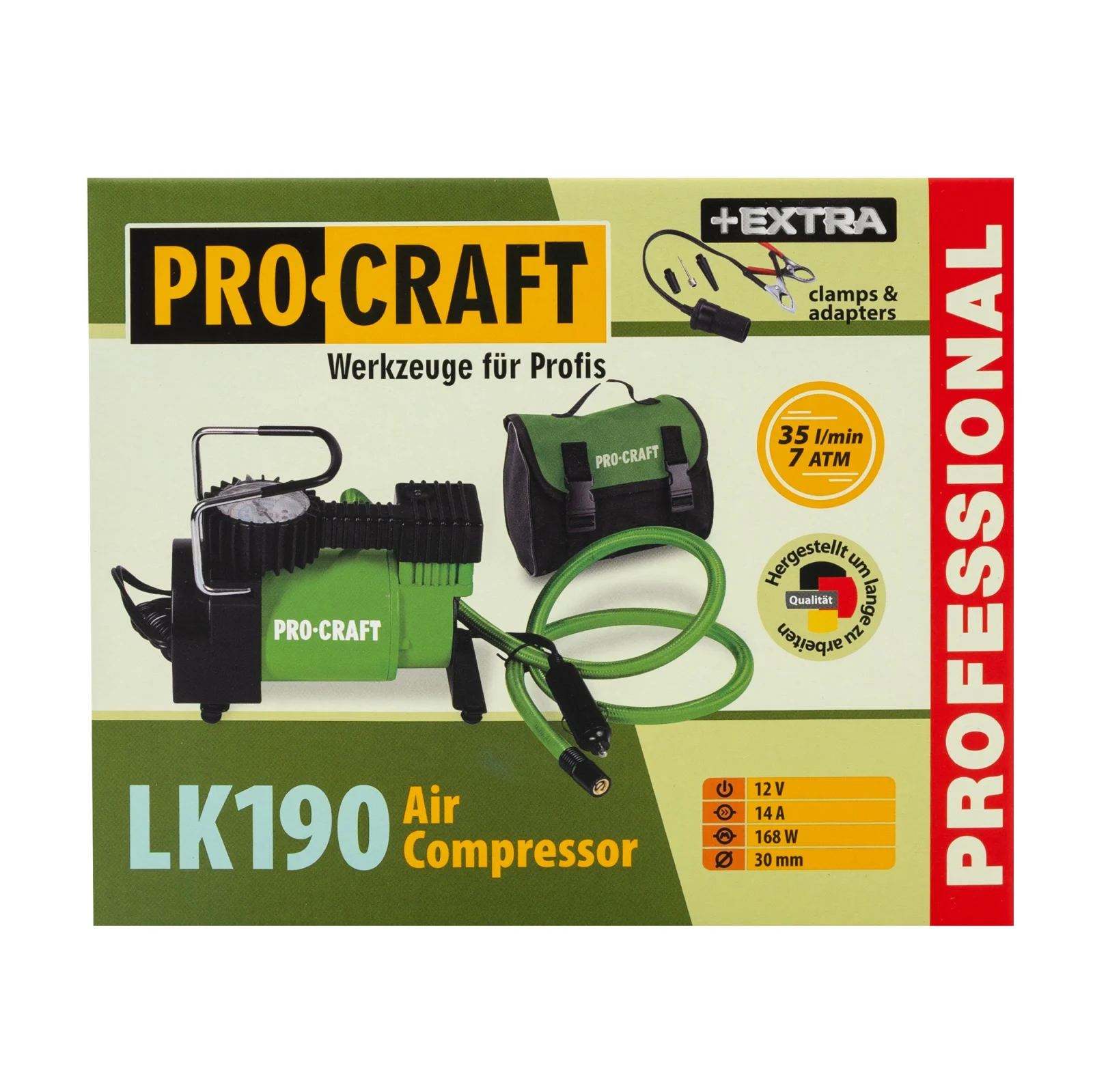Compresor Auto Procraft LK190 12V | 168W, 35 l/min, 7 bari [1]