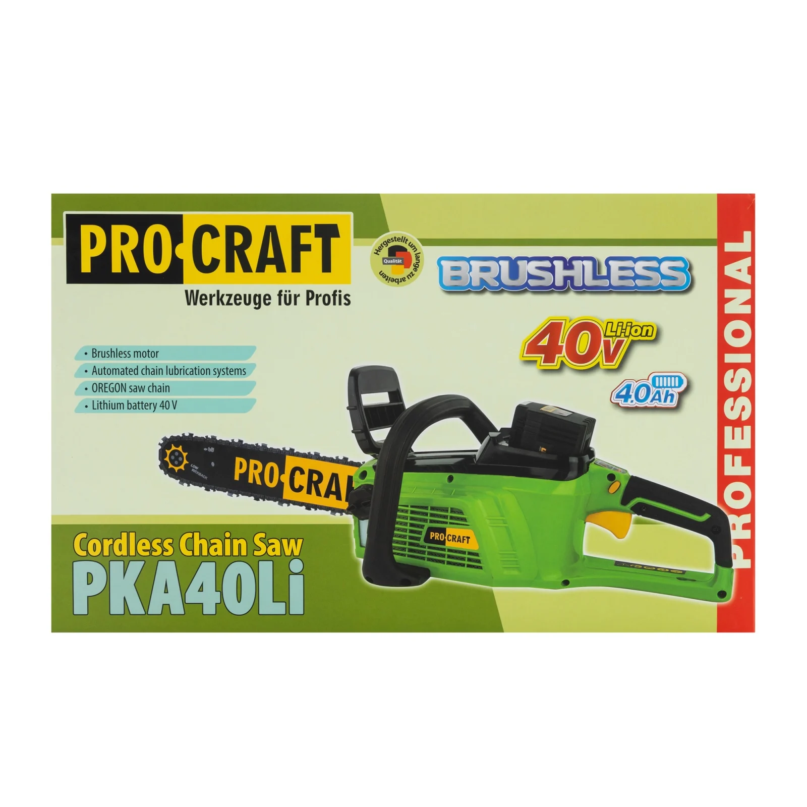 Drujba cu Acumulator Procraft PKA 40LI, 40V / 4Ah, 5500 rpm – Fierastrau Electric Portabil [1]