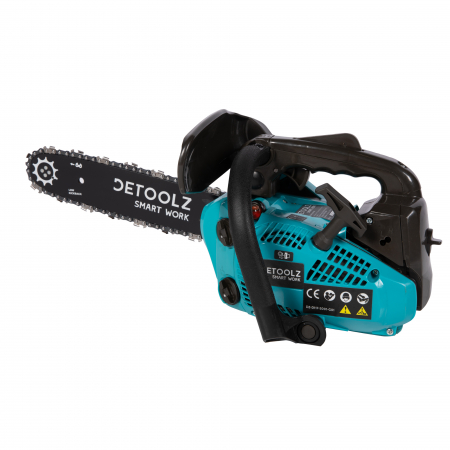 Drujbe si Fierastraie Electrice - Drujba pentru constructii DETOOLZ DZ-D117-S001-G01, 2T, 25CC, 1.2CP, 9000 rpm, 2 lame si 2 lanturi