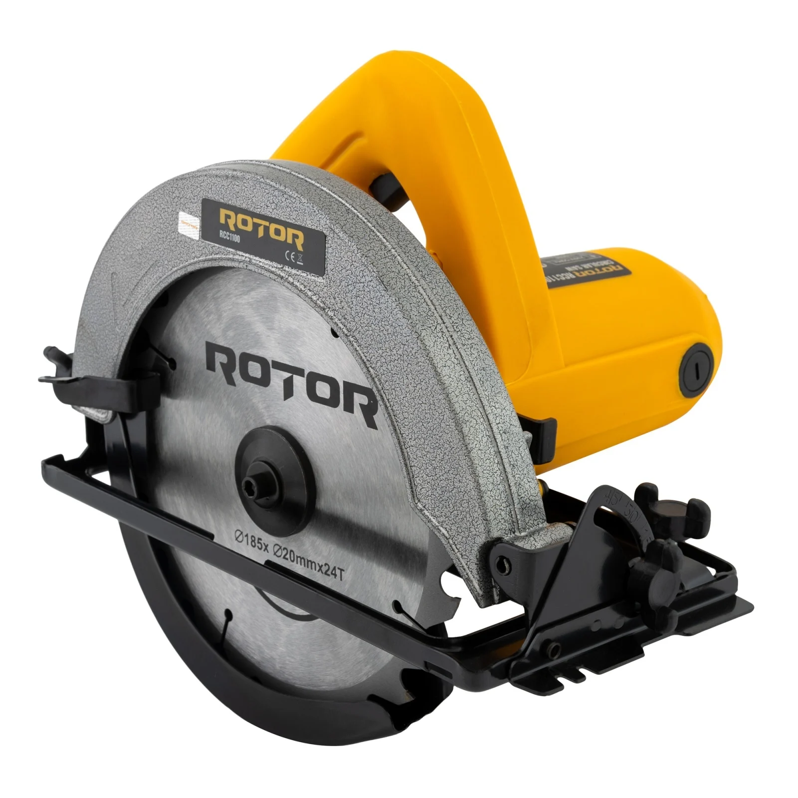 Fierastraie electrice circulare de mana - Fierastrau circular ROTOR RCC1100, 1100W, disc 185 mm, 4500 RPM