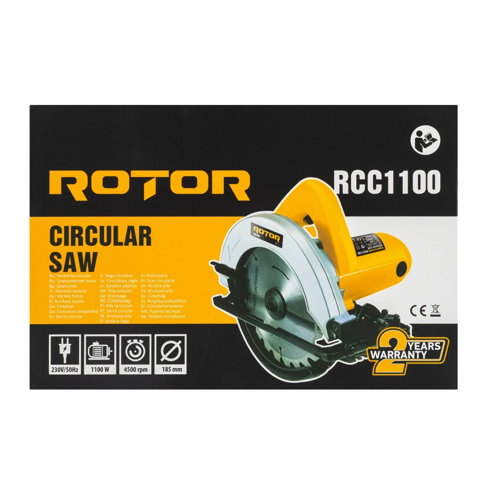 Fierastrau circular ROTOR RCC1100, 1100W, disc 185 mm, 4500 RPM [4]
