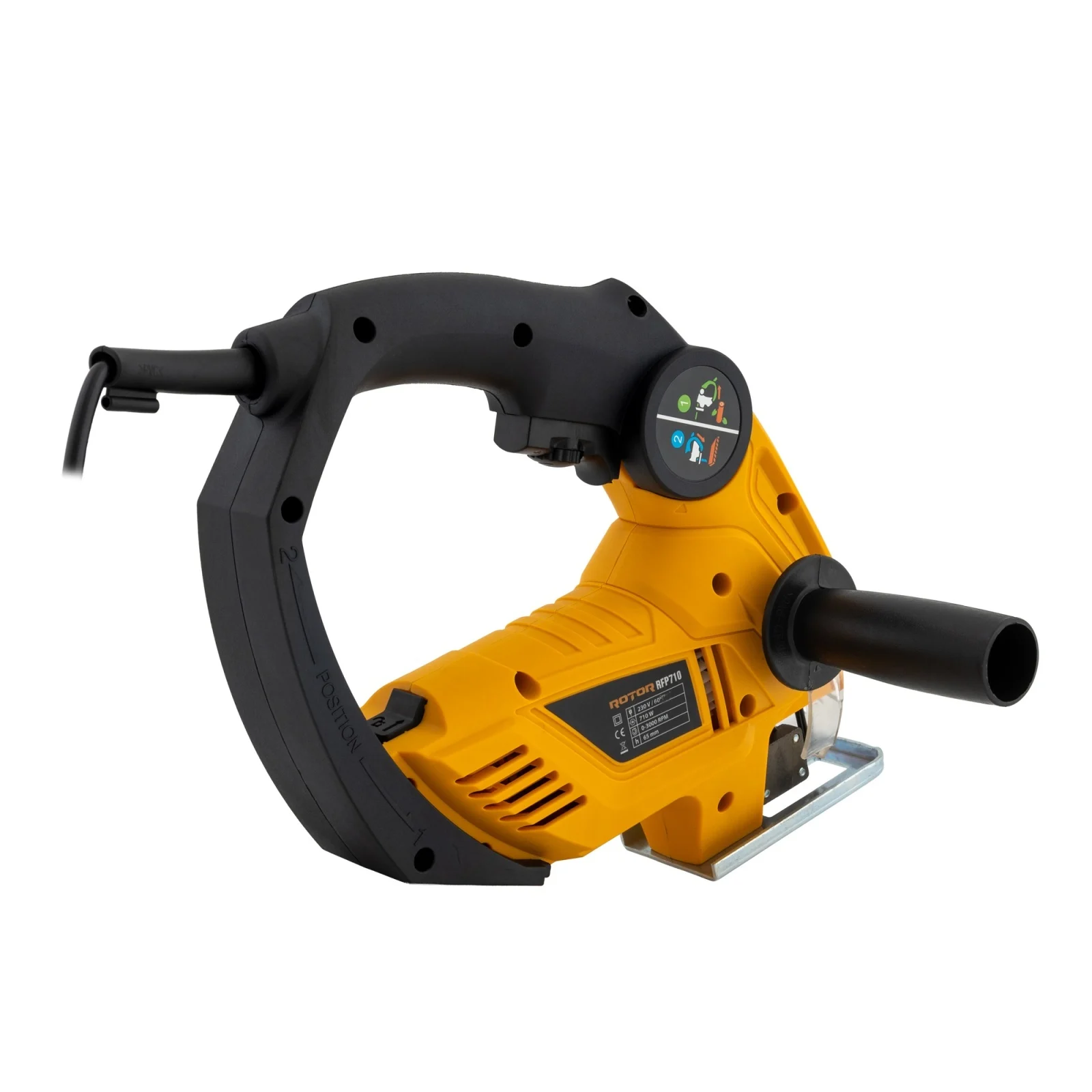 Fierastrau Pendular si Sabie 2 in 1 ROTOR RFP710, 710W, 3000 RPM, Taiere Lemn 65 mm, Otel 8 mm [7]