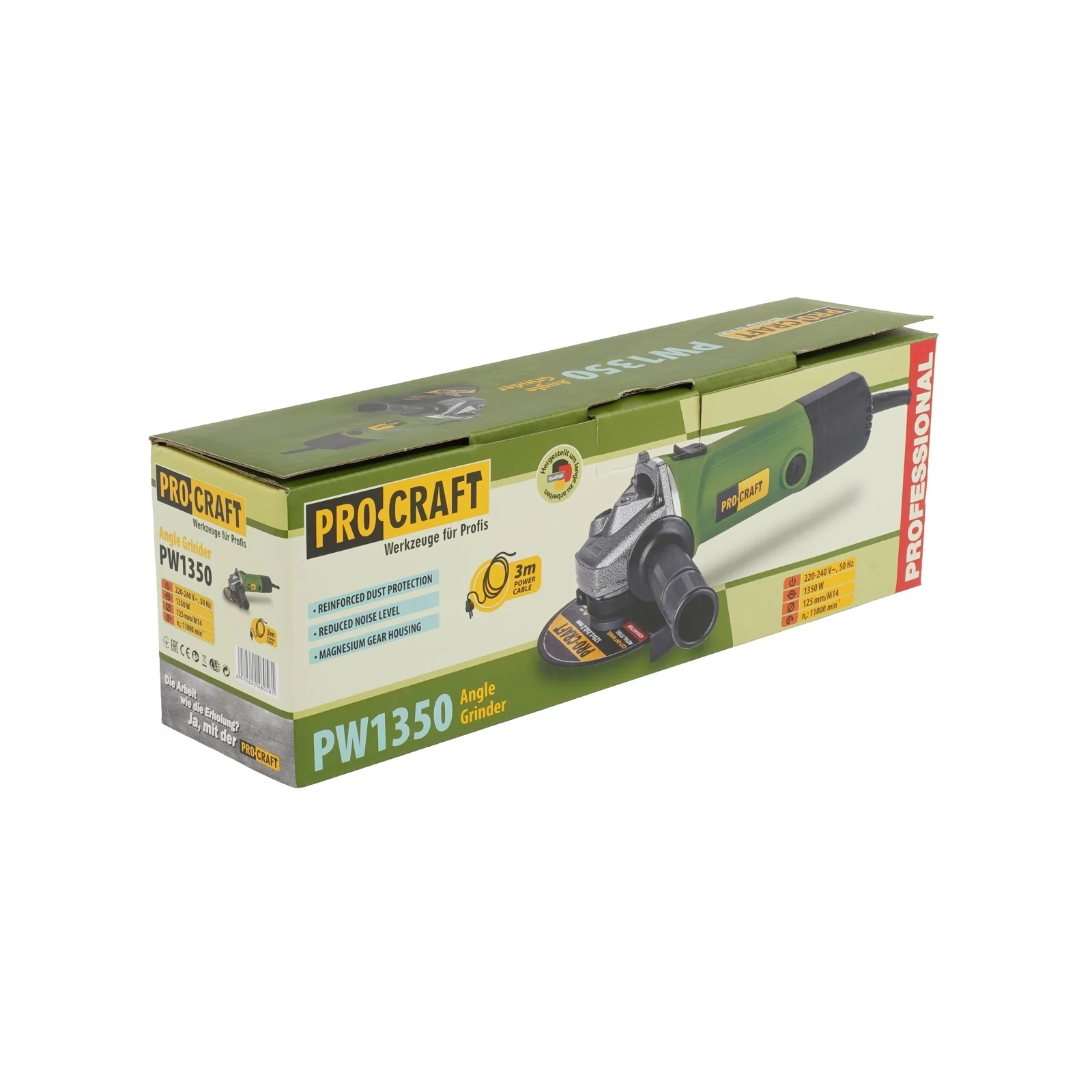 Flex Polizor Unghiular ProCraft PW1350, 1350W, Disc 125 mm, 11000 RPM [3]