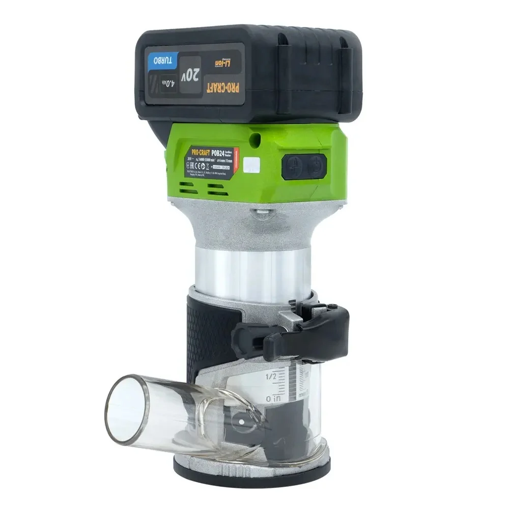 Masini debitat si prelucrare lemn - Freza Lemn PROFESIONALA ProCraft POB24, 20V 4Ah, Brushless, 16000-35000 RPM