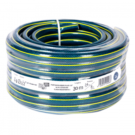 Sisteme de Irigat si Stropit - Furtun cu insertie pentru apa 30m, 1/2 inch, Micul Fermier MF-FA1002-G01