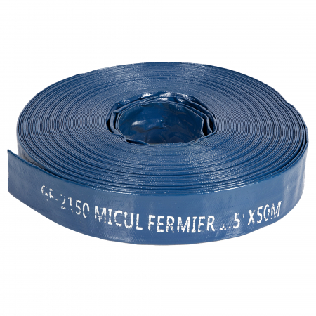 Sisteme de Irigat si Stropit - Furtun de Apă Refulare Flat PVC, 1.5 Inch, 50 m, Micul Fermier GF-2150