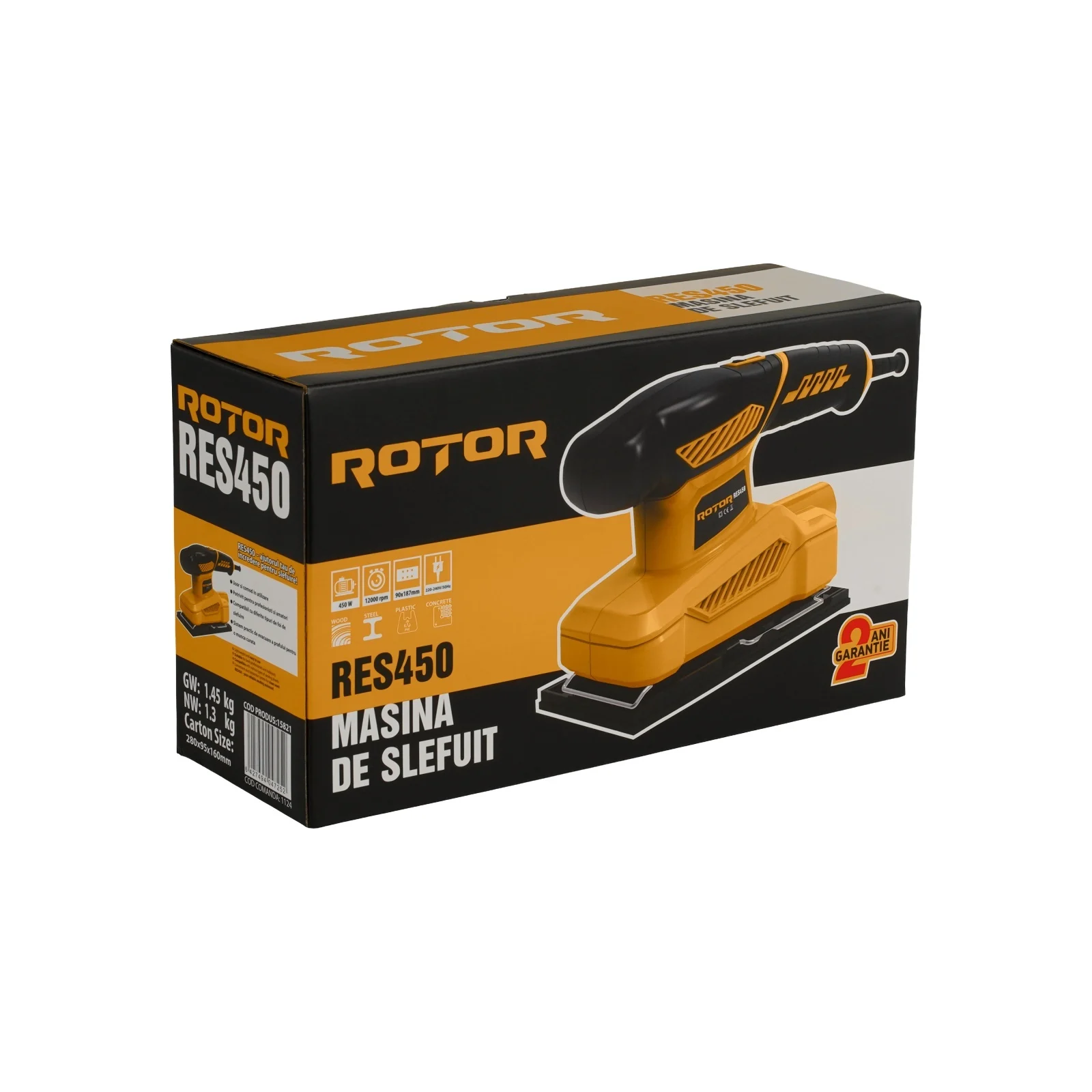Masina de Slefuit cu Vibratii ROTOR RES450, 450W, 12000 RPM - Slefuitor Electric Profesional [6]