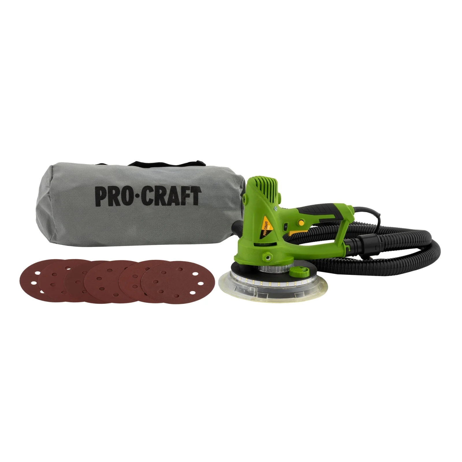 Bricolaj - Masina de slefuit pereti ProCraft EX950EL, 710W, 180 mm, 1200–2500 RPM, aspirare praf