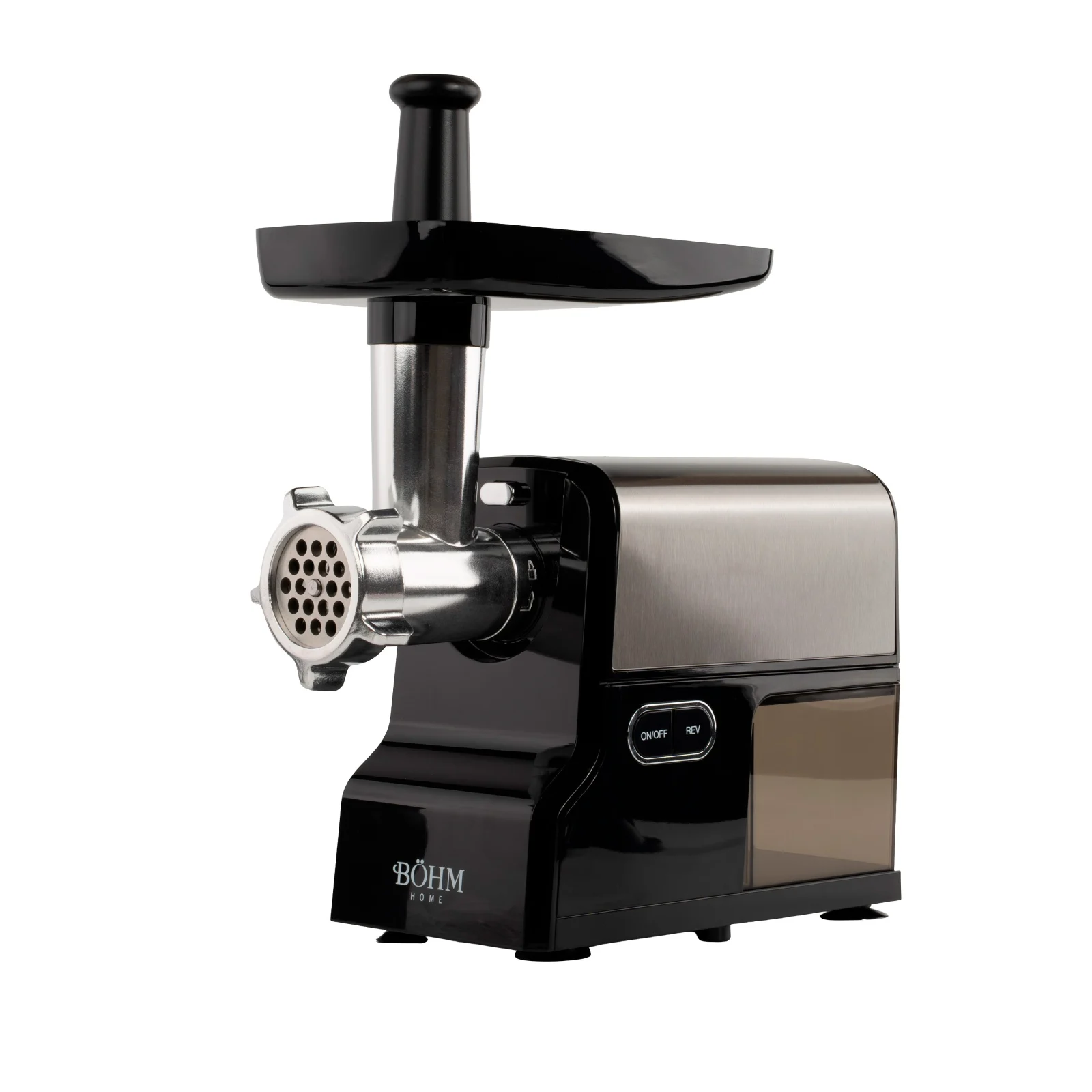 Masini tocat carne electrice - Masina de tocat carne electrica BÖHM BMG6050R – 1,7 Kg/min, 500–1600 W, Site si accesorii pentru carnati