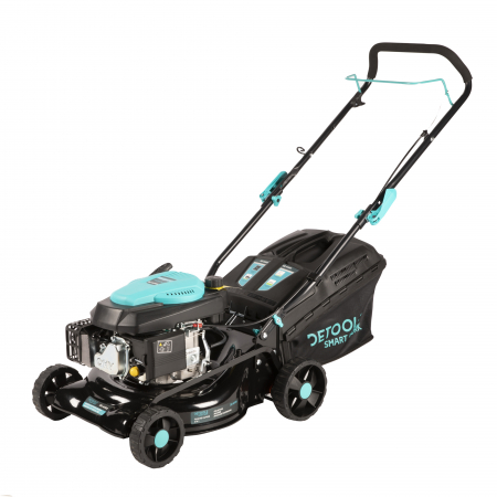 Masini de tuns gazon - Masina de tuns iarba pe benzina Detoolz DZ-M105, 2.6 KW, 2900RPM, 40L, 5 trepte inaltime, mulcire
