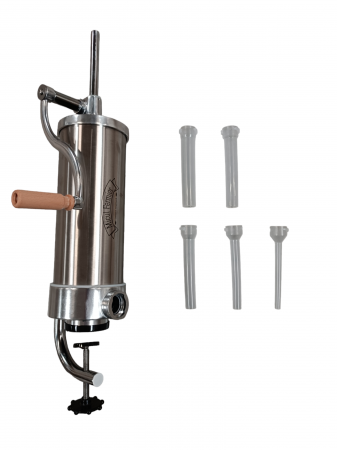 Casa si Camping - Masina de umplut carnati verticala (carnatar), 3kg , 5 palnii, Micul Fermier GF-0821-S001-G02