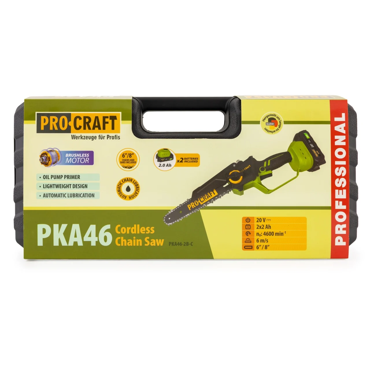 Mini fierastrau PROCRAFT PKA46, 20V / 2Ah, Brushless – Fierastrau portabil pentru gradina si gospodarie [2]