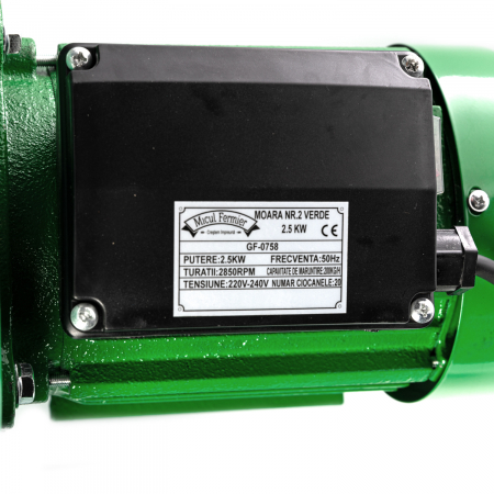 Moara cereale Micul Fermier GF-0758, 200kg/ora, 220V, motor 2.5kW inclus [9]