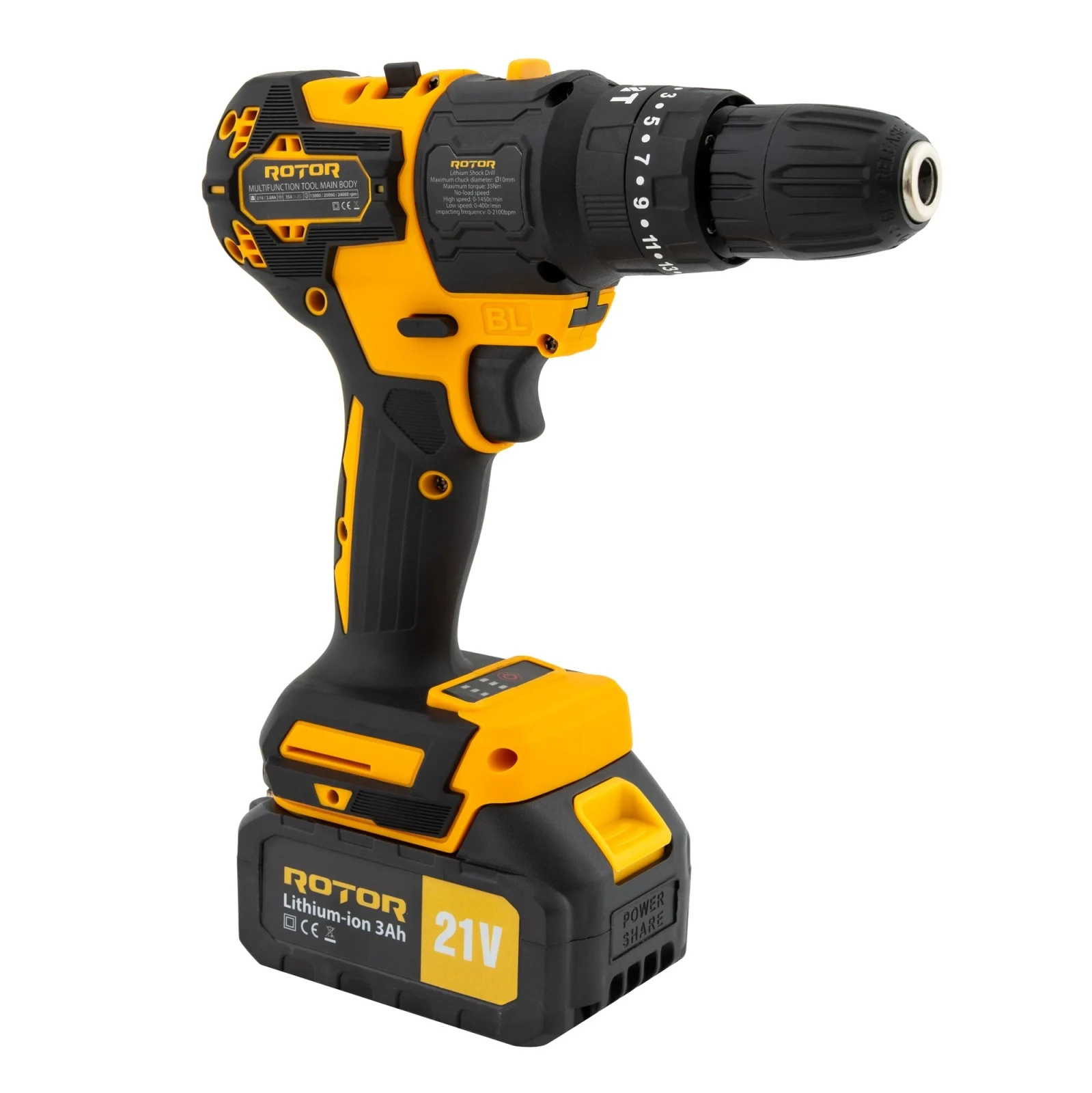 Multifuncțional ROTOR RTS2 5 în 1, 21V 3Ah, Brushless, 24000 RPM, 2 Acumulatori [4]