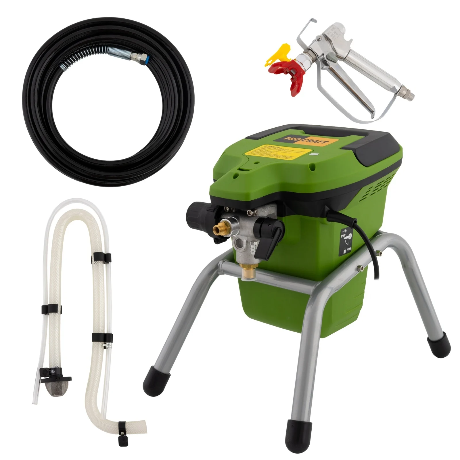 Pistoale electrice aer cald si vopsit - Pistol de vopsit Procraft PSE1100, 700W - Aparat vopsit 200 bar, 7.5m furtun