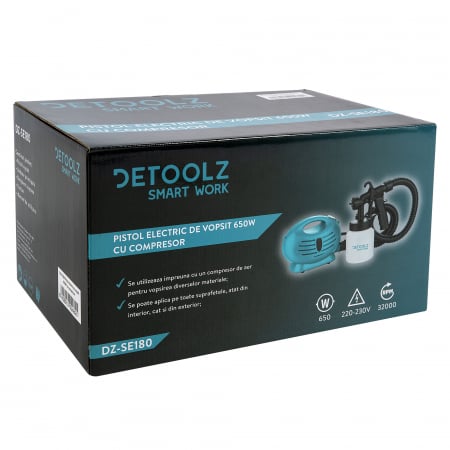 Pistol electric de vopsit cu compresor, 650W, Detoolz DZ-SE180 [6]
