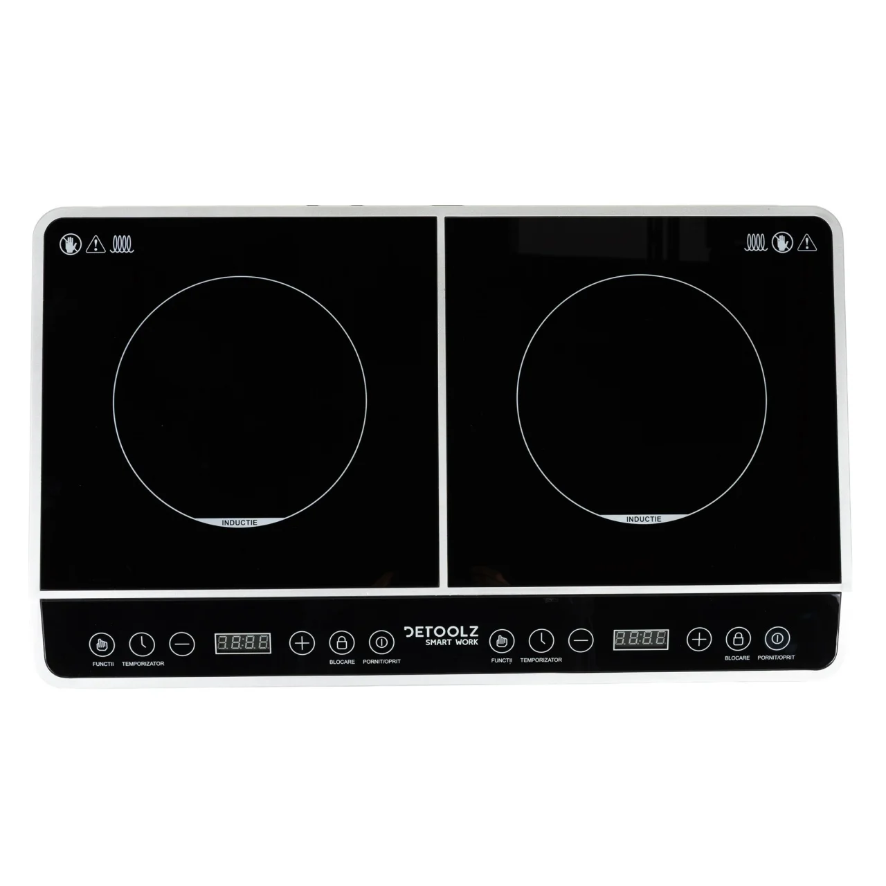 Plita inductie dubla Detoolz 3000W,  8 niveluri temperatura, sticla ceramica [3]