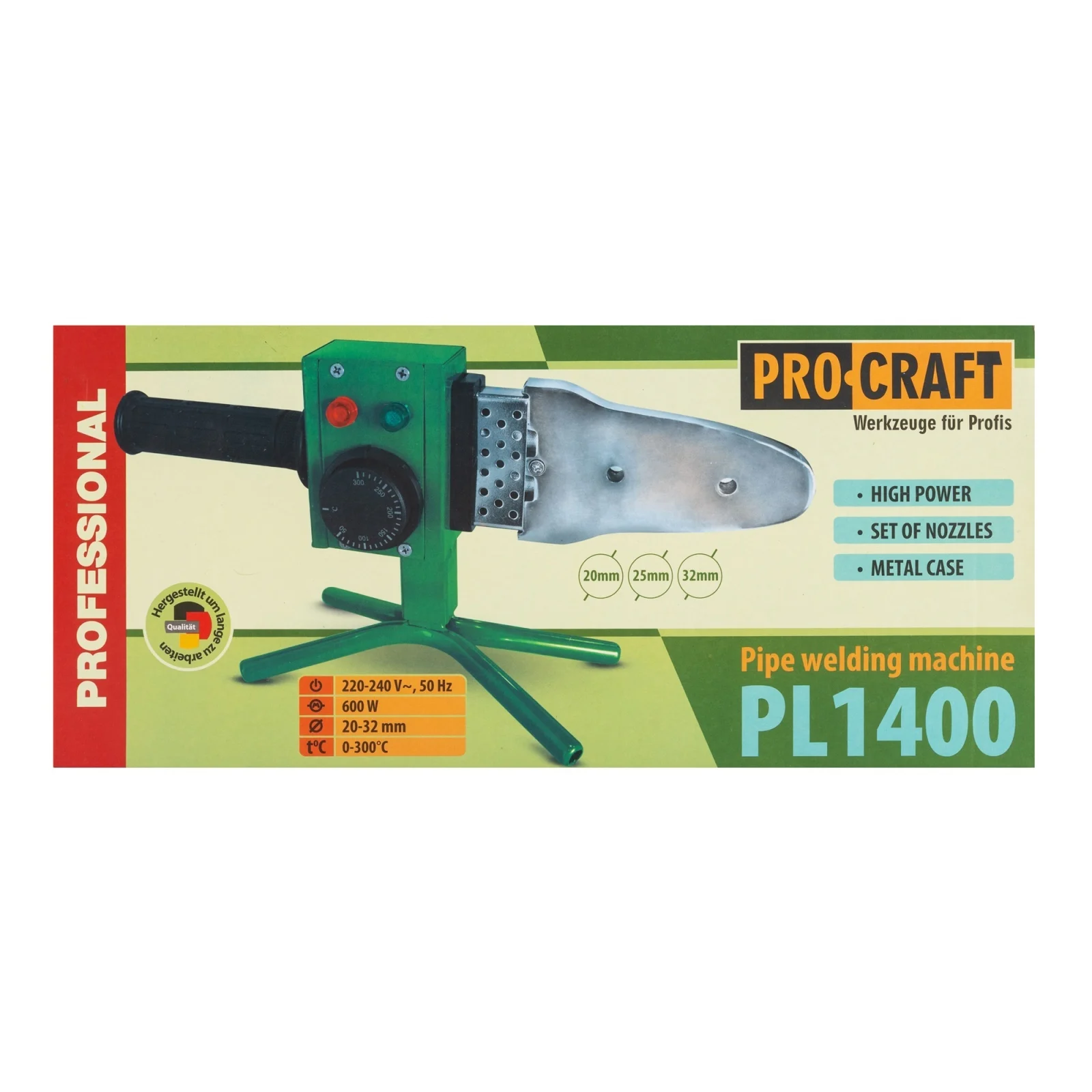 Plita PPR PROCRAFT PL1400 600W 300°C 20-25-32mm | Aparat Sudura Tevi PPR Compact [2]
