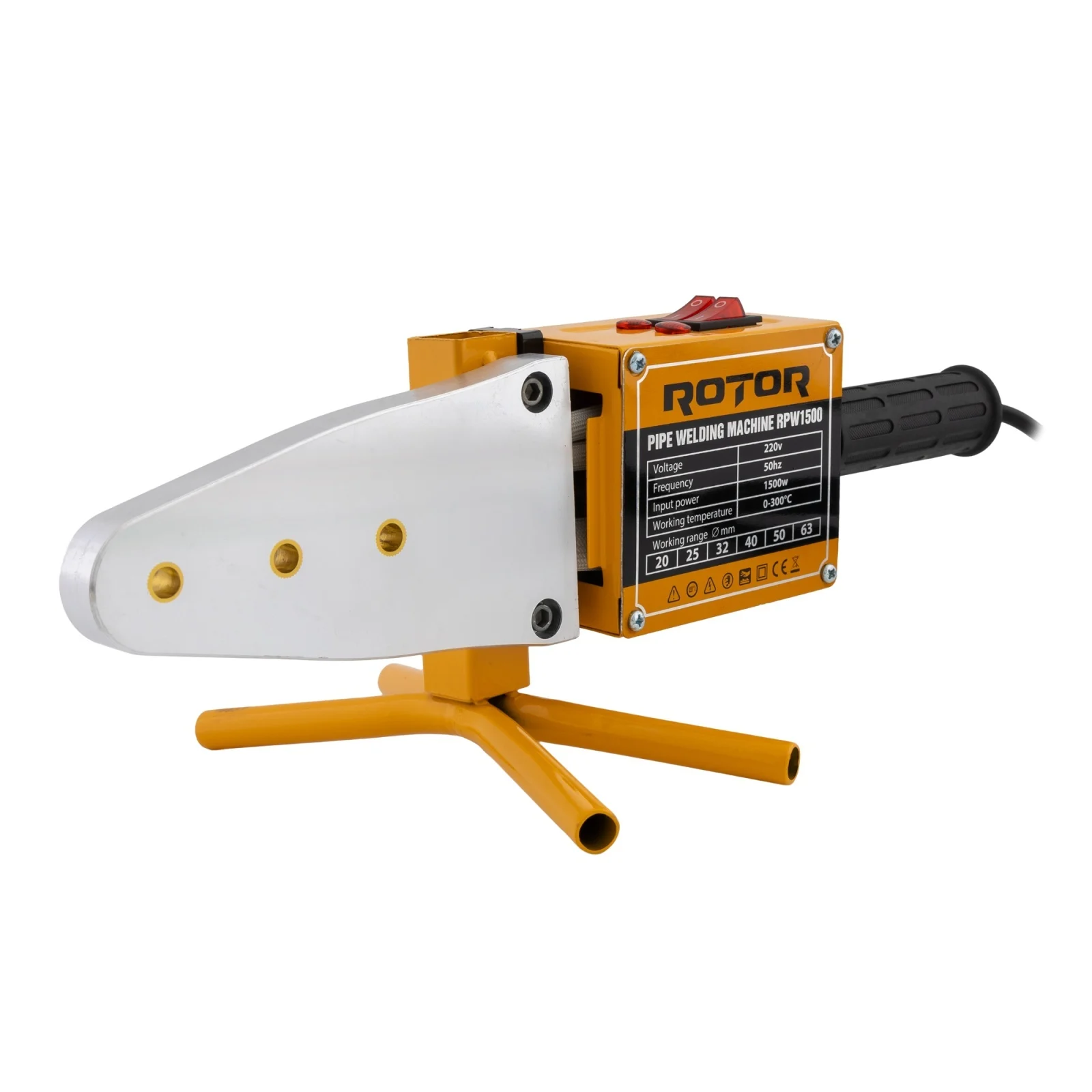 Plita Sudura PPR ROTOR RPW1500 1500W 20-63mm Set Complet | Aparat Lipit Tevi Profesional [5]
