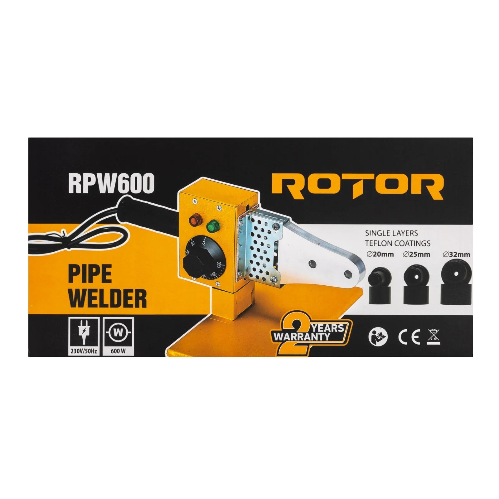 Plita Sudura PPR ROTOR RPW600 600W 300°C 20-32mm | Aparat Lipit Tevi PPR Profesional [3]