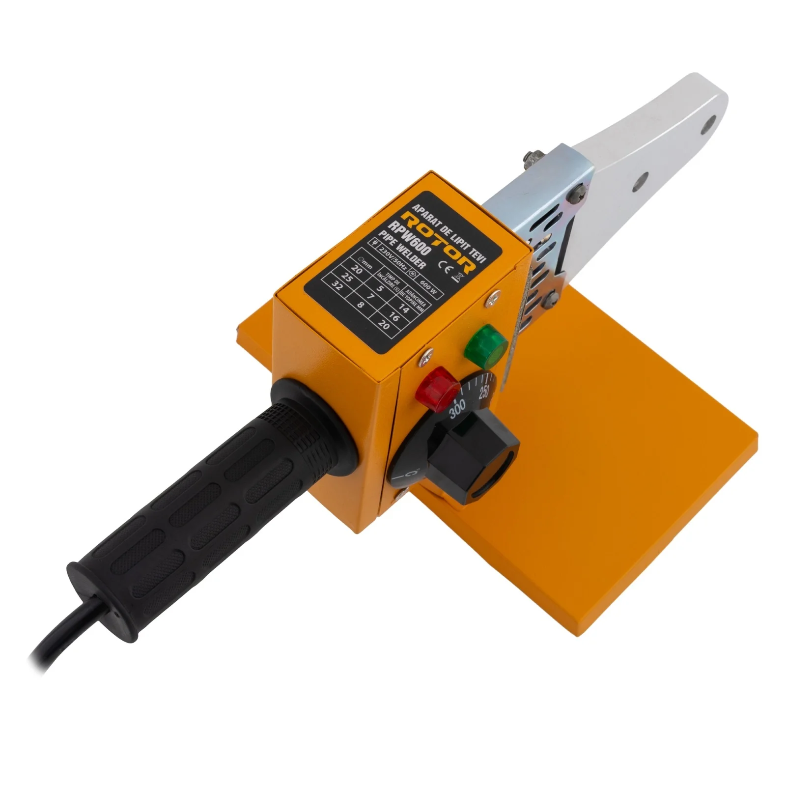 Plita Sudura PPR ROTOR RPW600 600W 300°C 20-32mm | Aparat Lipit Tevi PPR Profesional [5]