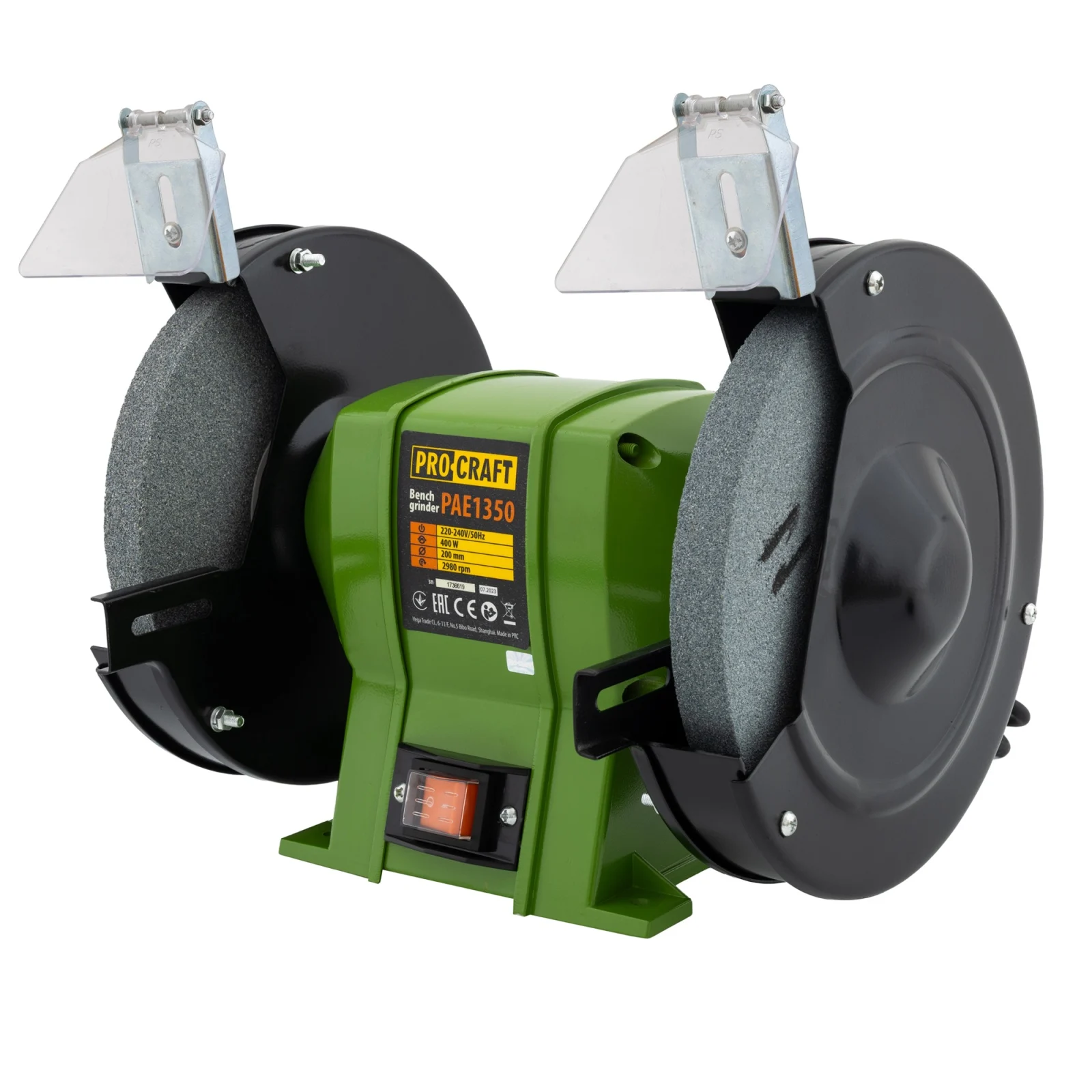Polizor de banc ProCraft PAE1350, 400W, disc 200 mm, 2950 RPM [1]