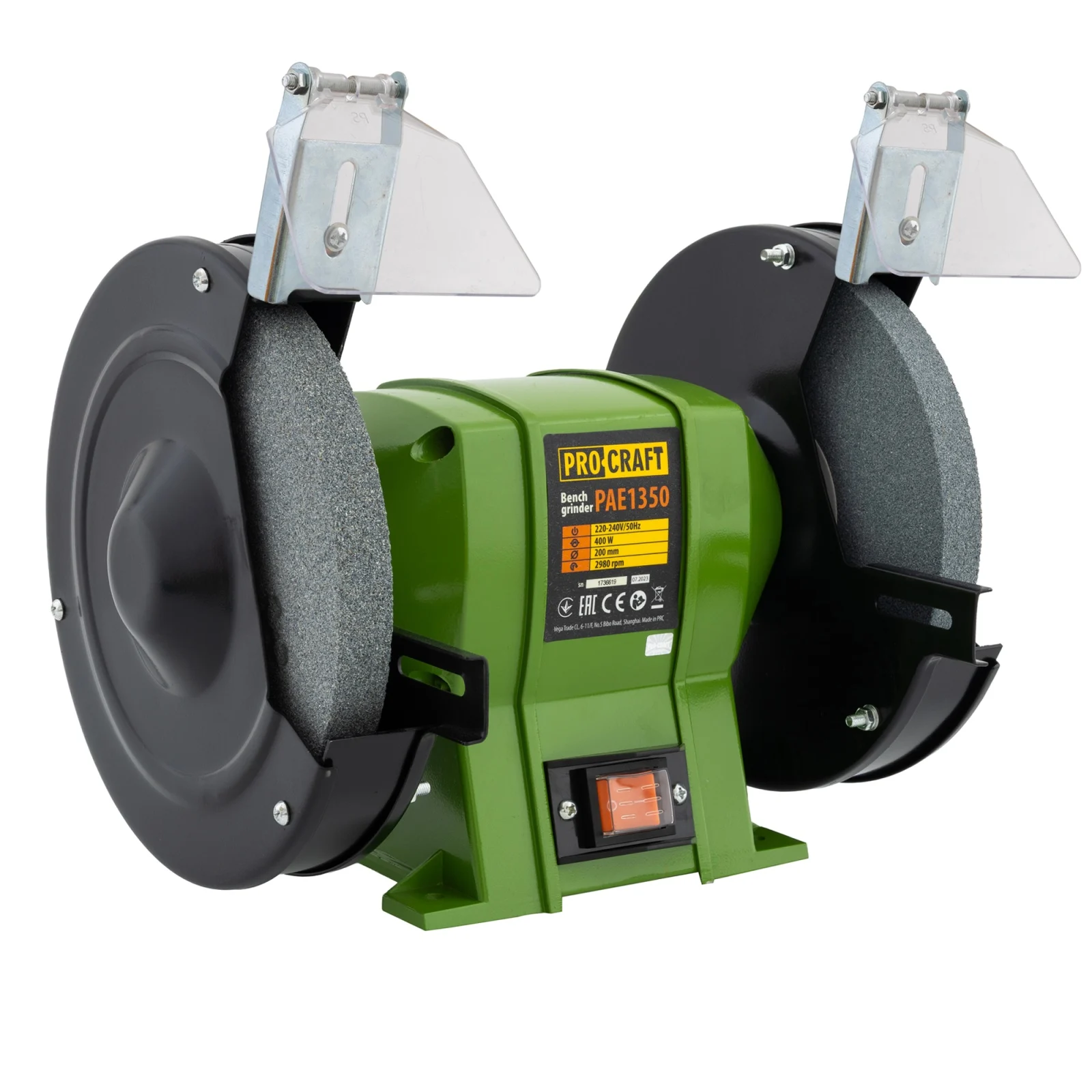 Polizoare electrice de banc - Polizor de banc ProCraft PAE1350, 400W, disc 200 mm, 2950 RPM