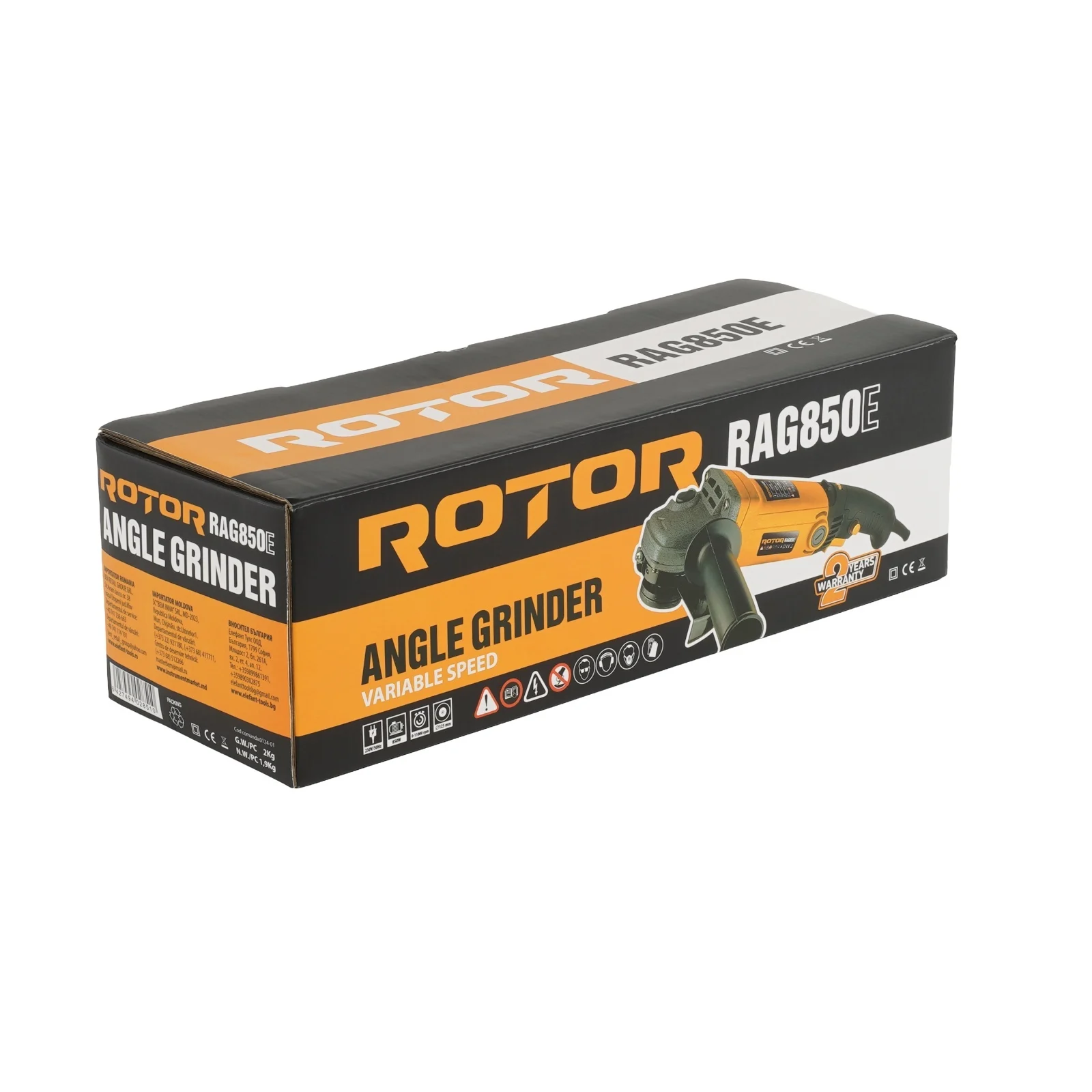 Polizor Unghiular cu Variator ROTOR RAG850E, 850W, disc 125 mm, 2000-11000 RPM [3]