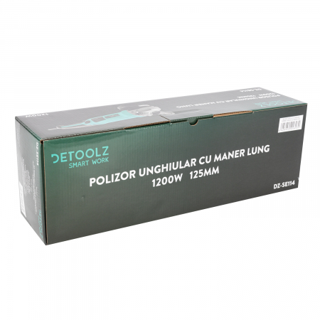Polizor unghiular / Flex 1200W, disc 125mm, cu maner lung, Detoolz DZ-SE114 [2]