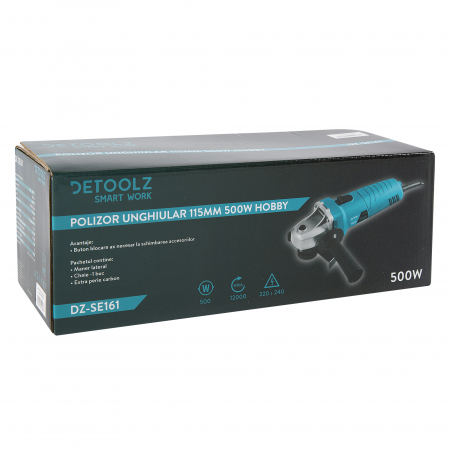 Polizor unghiular / Flex 500W, disc 115 mm, Hobby, Detoolz DZ-SE161 [5]