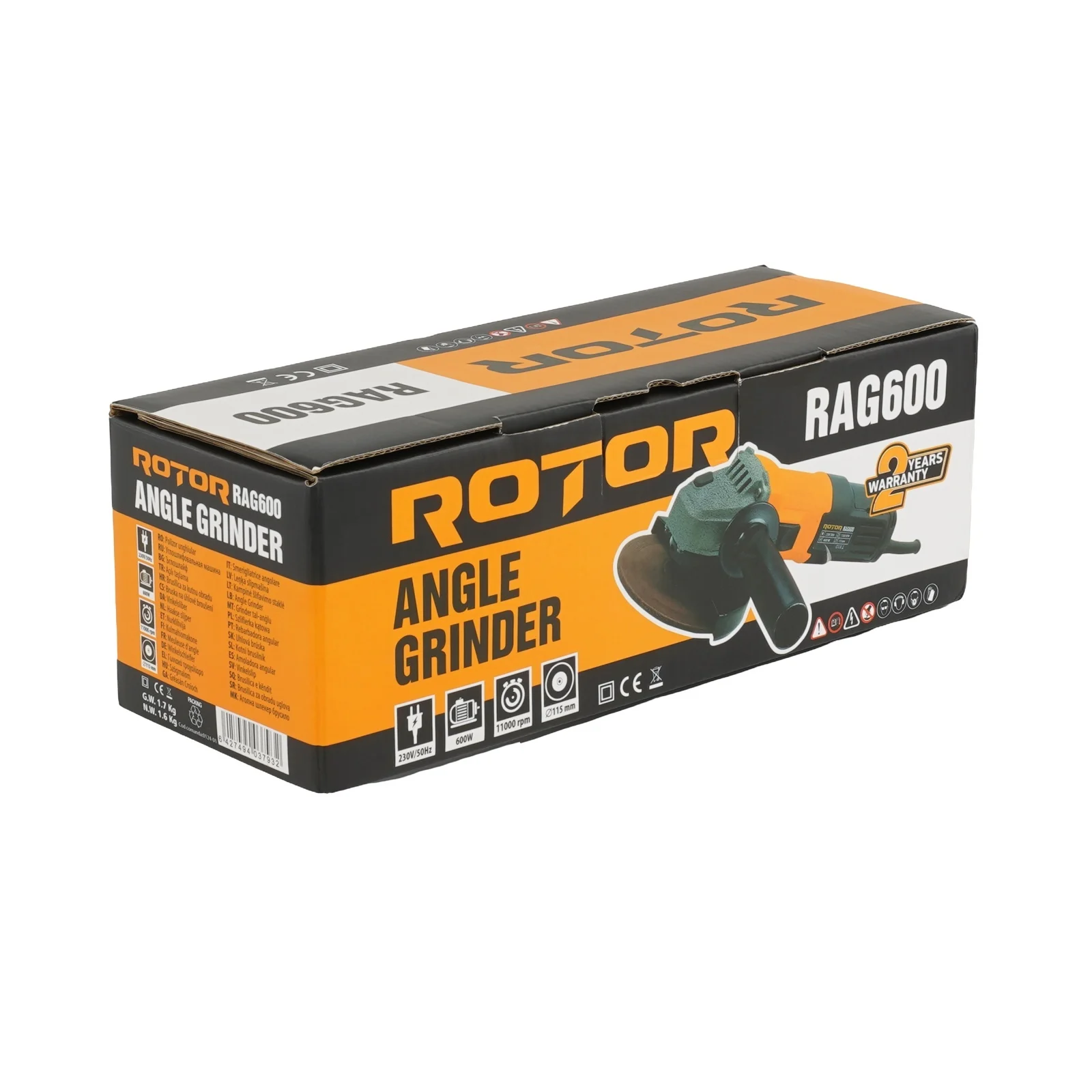 Polizor Unghiular ROTOR RAG600, 600W, Disc 115 mm, 11000 RPM, Flex Electric [2]