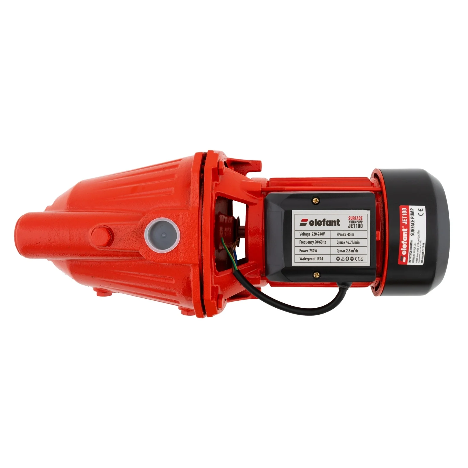 Pompa de suprafata Elefant JET100 750W, 42L/min, aspiratie 8m, refulare 45m [5]