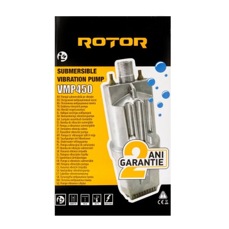 Pompa submersibila pe vibratie Rotor VMP450, 450W, debit 2600 l/h, inaltime 70m [2]