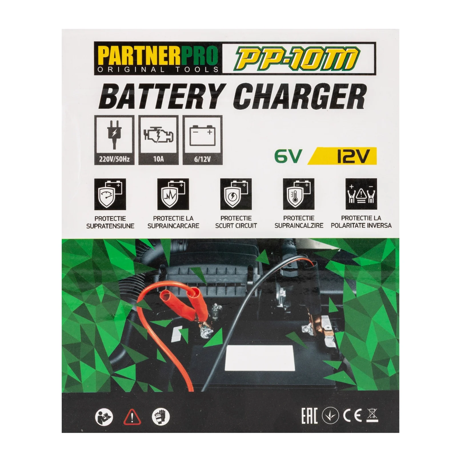 Redresor auto PARTNER PRO PP-10M, 6/12 V, 10A, 220 V – Incarcator baterii auto [4]