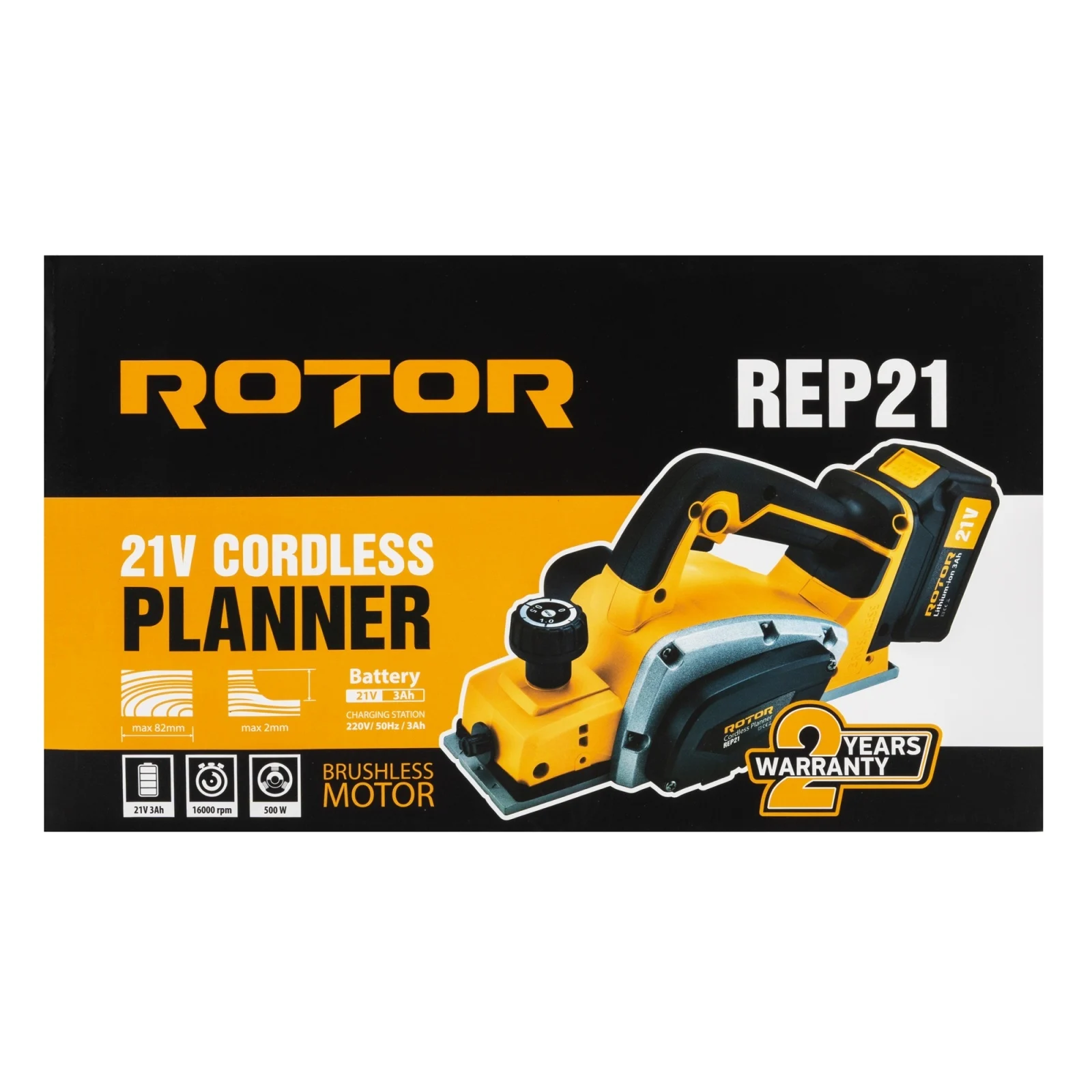 Rindea pe Acumulator ROTOR REP21, 21V, 3Ah, 500W, Brushless, 16000 RPM, Latime 82 mm [8]