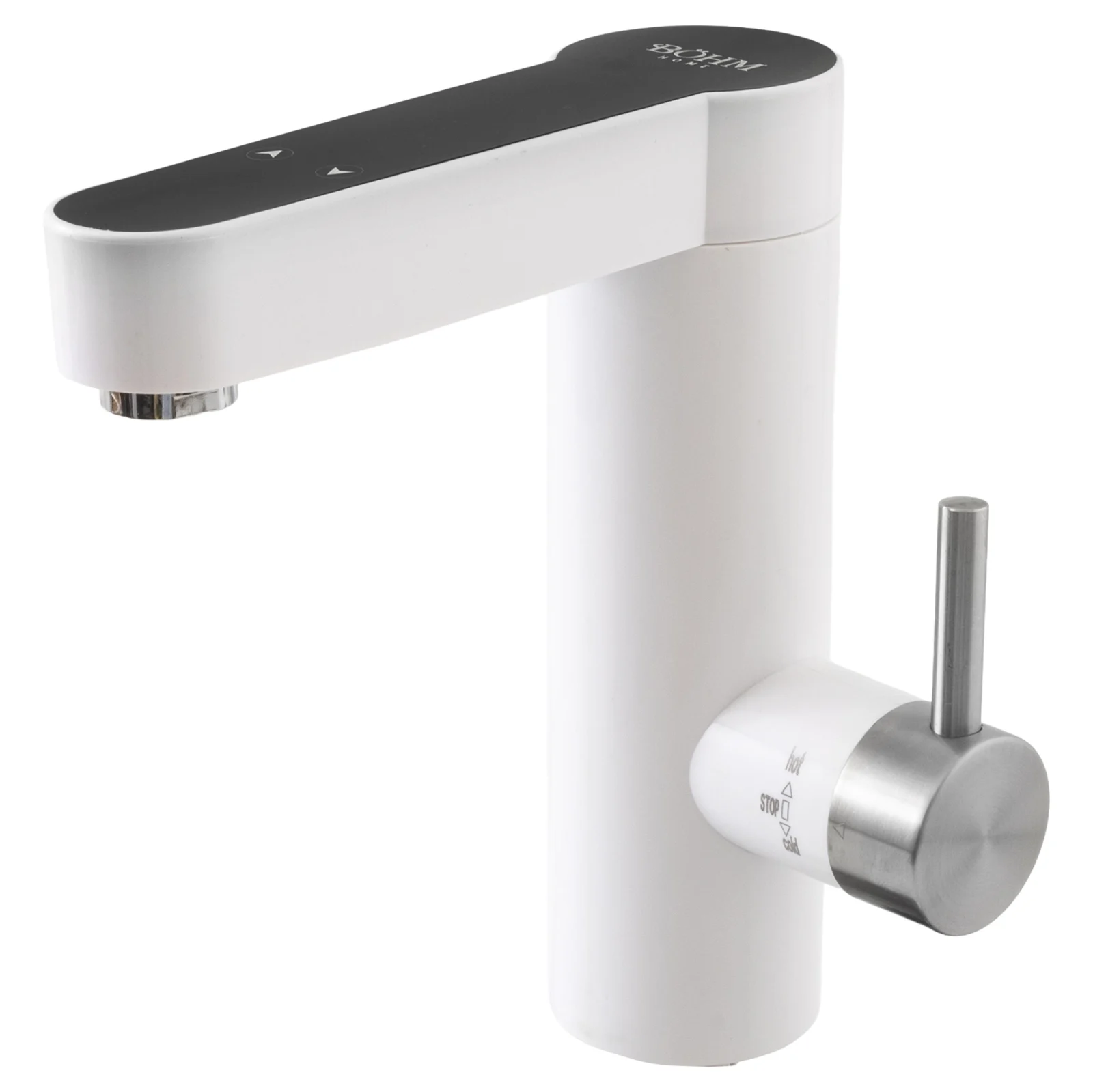 Baterii electrice - Robinet electric BÖHM BY-8E-1W, Compact, Alb, afișaj digital, 3000 W