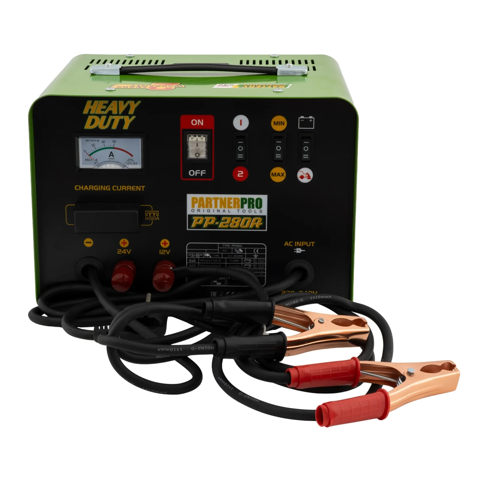 Robot pornire auto PARTNERPRO PP-280A, 12/24 V, 280 A / 1000 W – Booster si redresor auto compact [2]