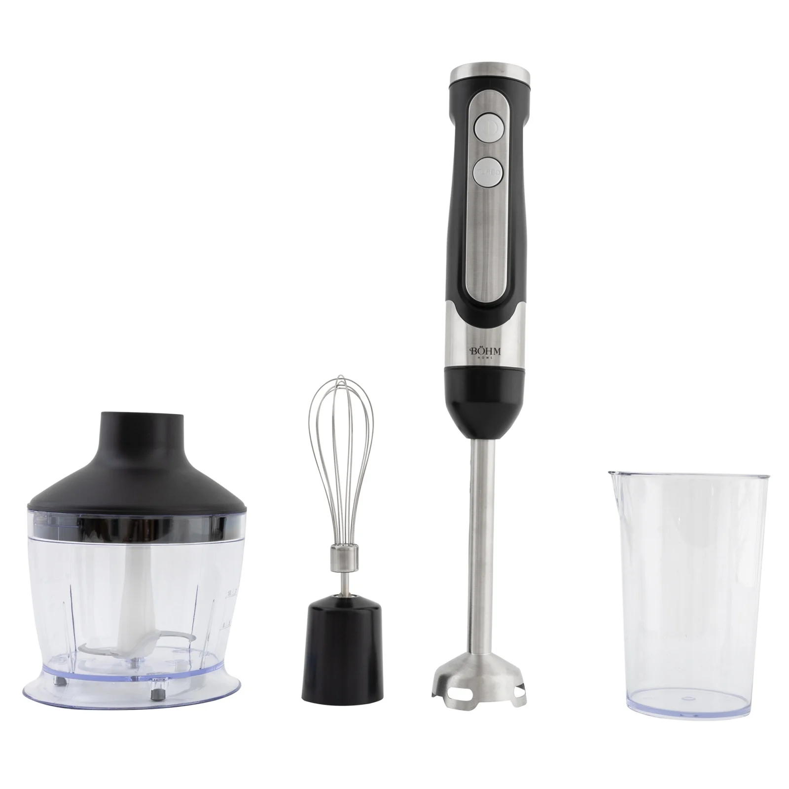 Storcatoare / Blendere - Set Blender Vertical 4 in 1 BÖHM BHB-2780 – 1200 W, 2 viteze, vas tocat 500 ml, pahar 600 ml
