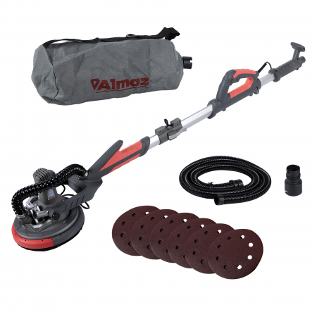 Slefuitoare pereti electrice - Slefuitor pentru pereti si tavane cu aspirator LED 750W Ø225mm, Almaz AZ-EC001