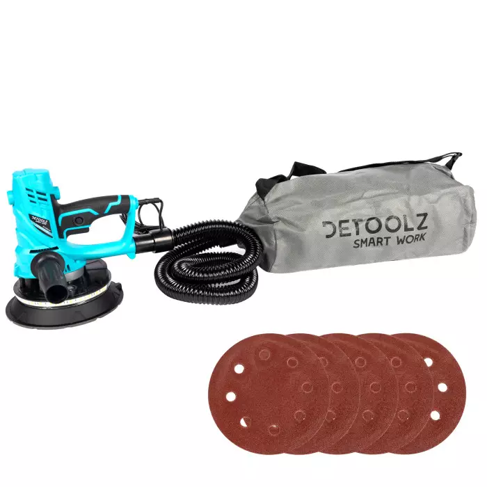 Slefuitoare pereti electrice - Slefuitor pereti 850W Detoolz, 180mm, LED si aspirare