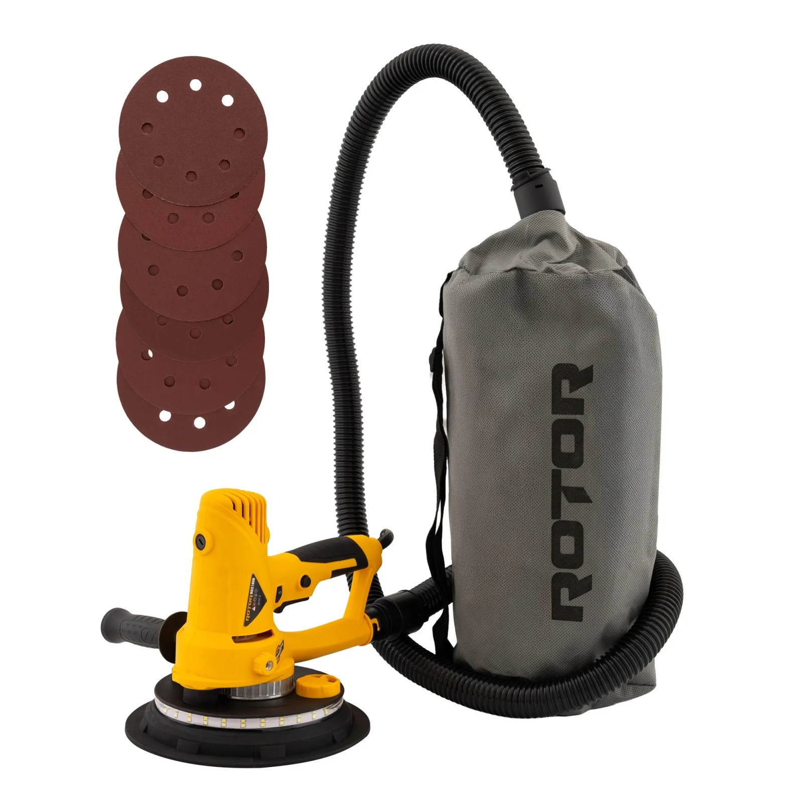 Slefuitoare - Slefuitor pereti ROTOR RG-S180B, 750W, disc 180 mm, 800–1750 RPM, aspirare praf