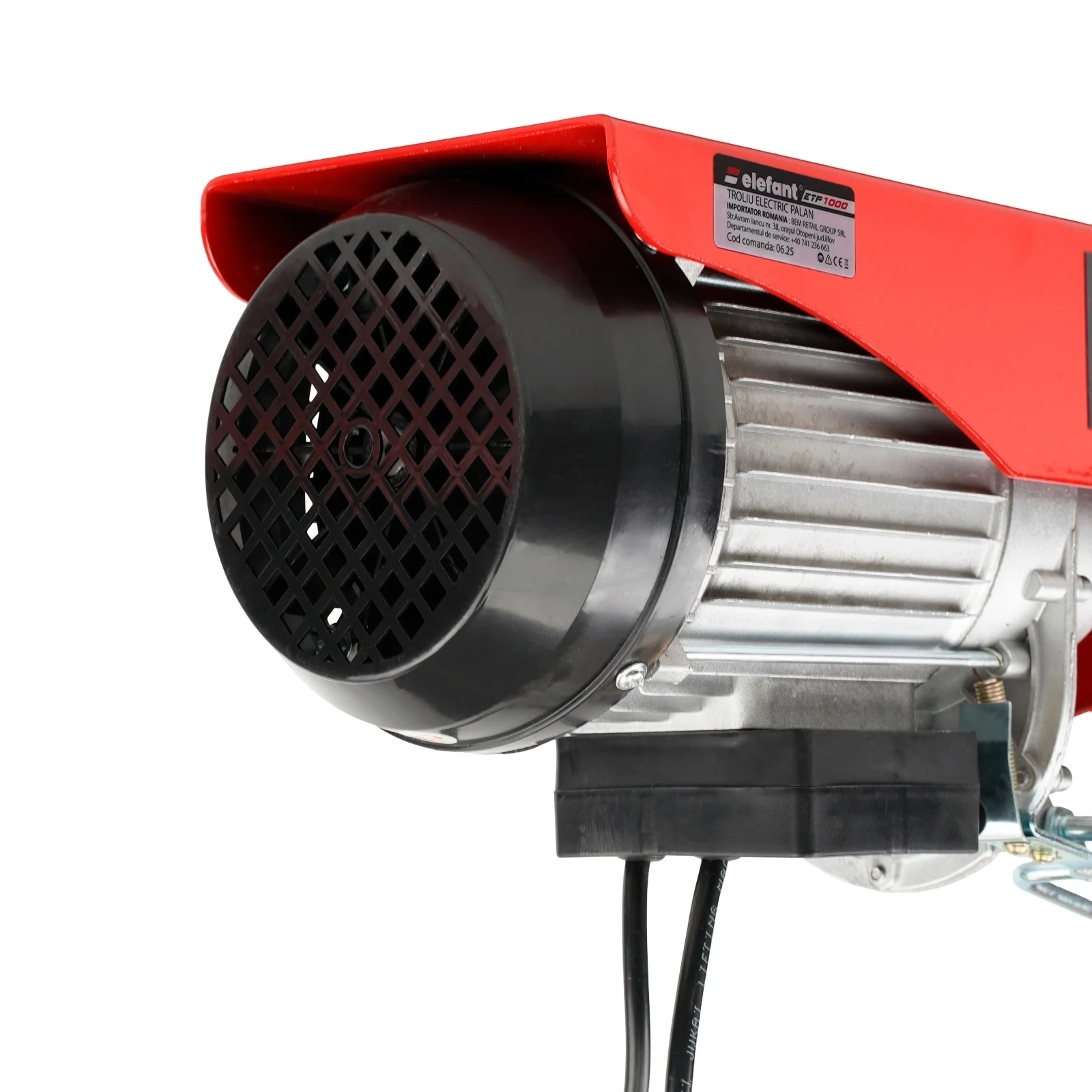 Troliu Electric ELEFANT ETP1000, 1000 kg, Palan 1600W, Cablu 20 m [3]