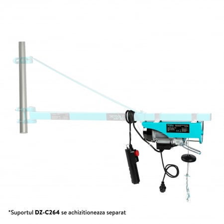 Ridicare greutati - Troliu electric (macara) 250kg, 450W, diametru fir 3mm, Detoolz DZ-C262