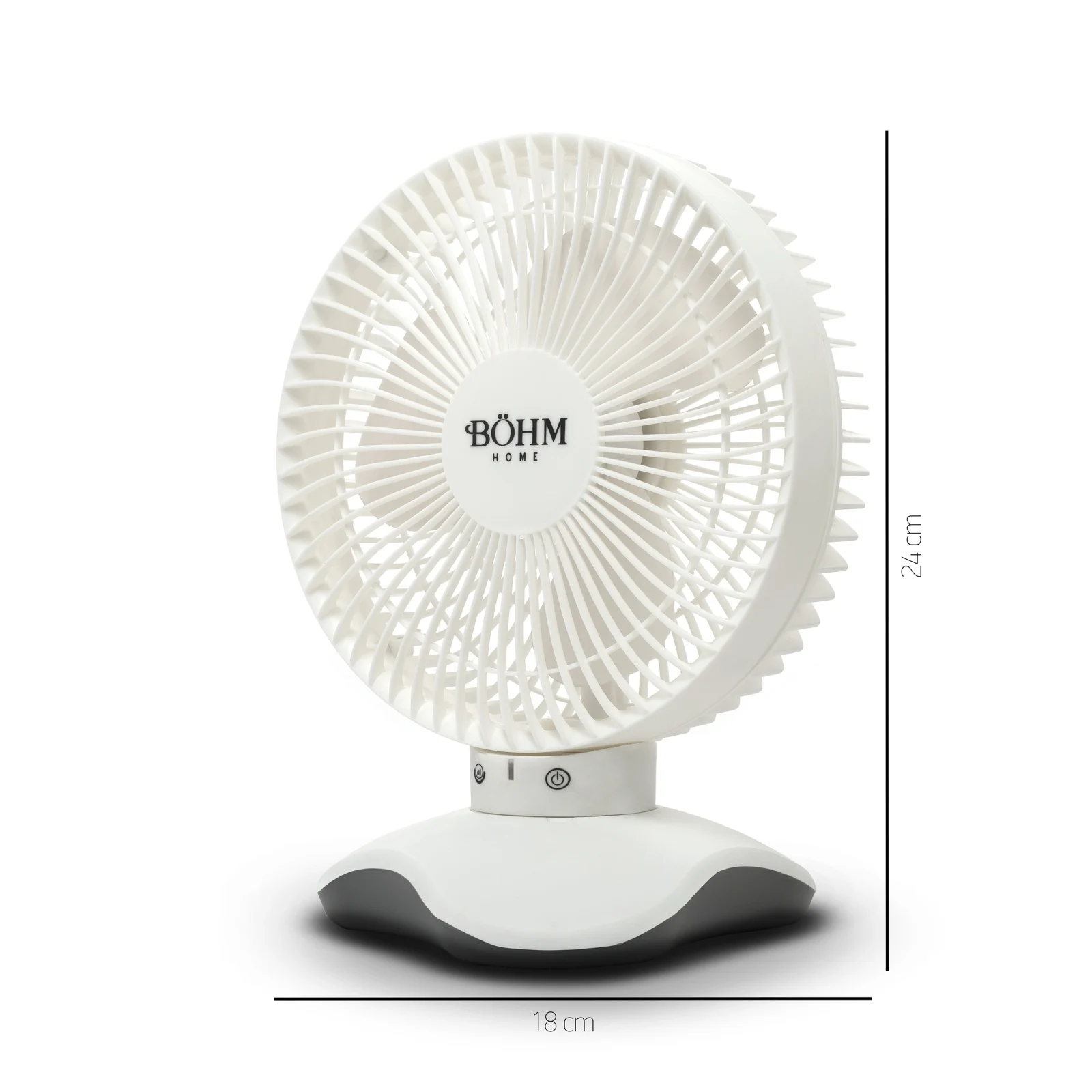 Ventilator de Birou 6" USB BOHM BP2306, 3 viteze, Unghi inclinare 60°, Compact si Portabil [2]